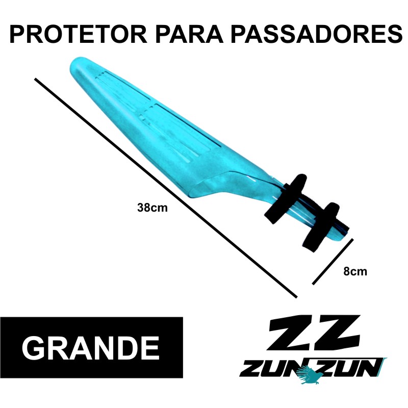 Protetor de passadores ZUN ZUN para canas telescópicas e de pesca à bóia, extra forte com fecho de segurança.